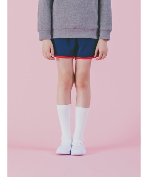 キッズ 表糸綿100%で毛玉が出来にくい:リブハイクルーソックス19~21cm【カスタム刺繍対応】