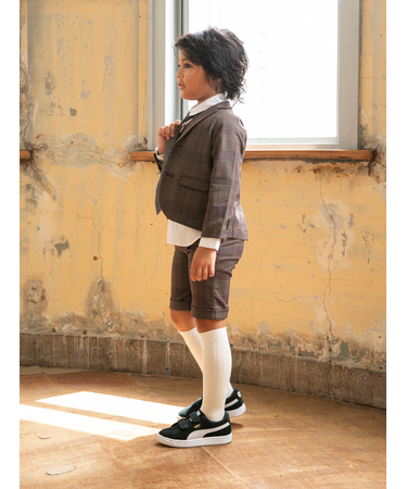 ジュニアサイズ コットンリブハイソックス22～24cm