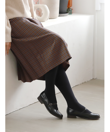 【温脚Labo】二重編みハイソックス