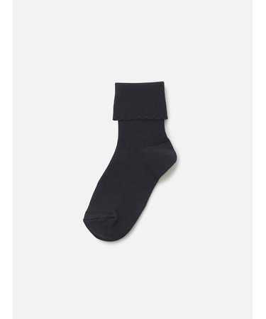 【キッズ 】綿折り返しピコフリルソックス19～21cm