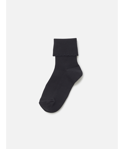 【キッズ 】綿折り返しピコフリルソックス19～21cm