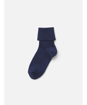 【キッズ 】綿折り返しピコフリルソックス19～21cm