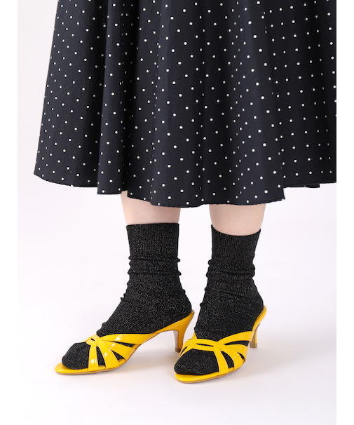 シャイニーラメリブソックス