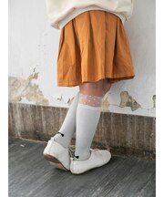 キッズ 履口チュールドット柄ハイソックス19～21cm
