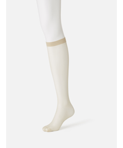 【伝線しにくい】なめらか引き締めハイソックス丈ストッキング