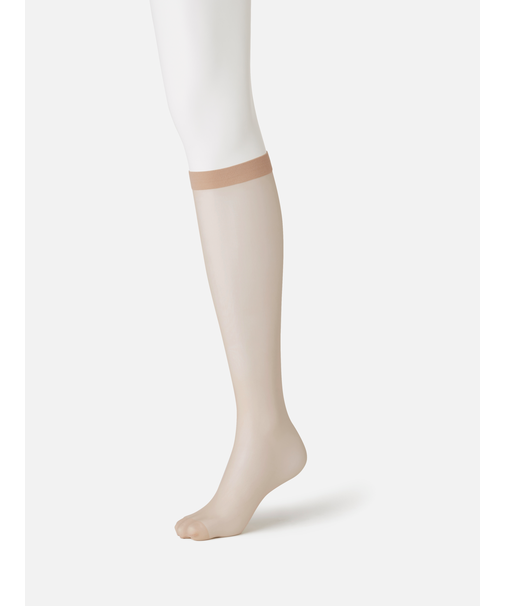 【伝線しにくい】なめらか引き締めハイソックス丈ストッキング