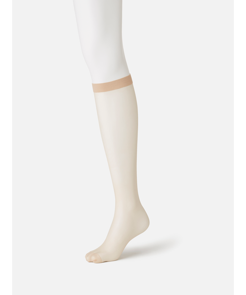 【伝線しにくい】なめらか引き締めハイソックス丈ストッキング