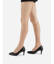 【ゴムくちソフト】伝線しにくい 美しい素肌感ハイソックス丈ストッキング