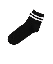 キッズ 綿リブ2本ラインショートソックス16~18cm