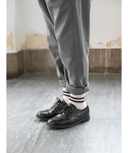 キッズ コットンリブ2本ラインショートソックス / 19-21cm
