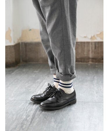 キッズ コットンリブ2本ラインショートソックス / 19-21cm