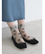 シアーワントーン花柄ショートソックス