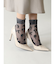シアーワントーン花柄ショートソックス