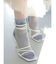 シアーワントーン花柄ショートソックス