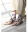 シアーワントーン花柄ショートソックス