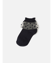 キッズ チュールドット柄ショートソックス16～18cm