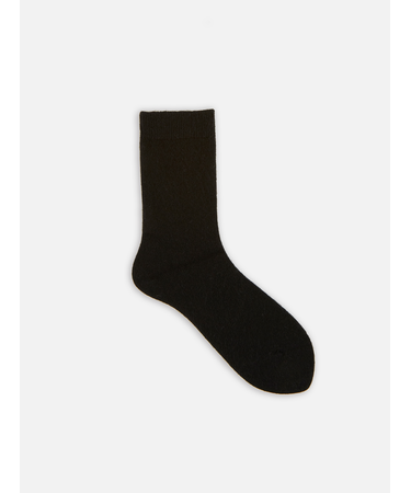 毛混無地ソックス