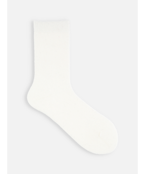 毛混無地ソックス