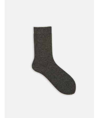 毛混無地ソックス