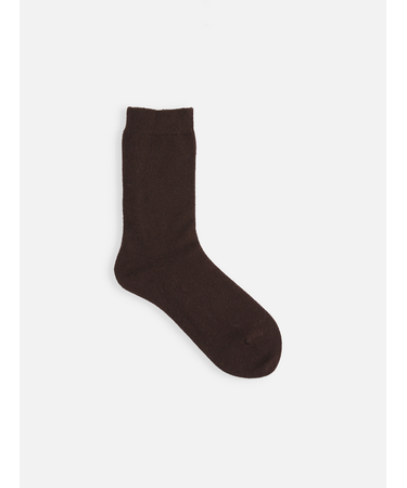 毛混無地ソックス