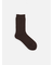 毛混無地ソックス