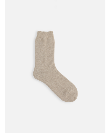 毛混無地ソックス