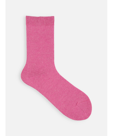 毛混無地ソックス