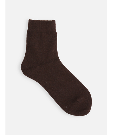 WOOL混アンゴラ無地ショートソックス