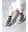 カットソービッグドット柄ショートソックス