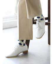 カットソービッグドット柄ショートソックス