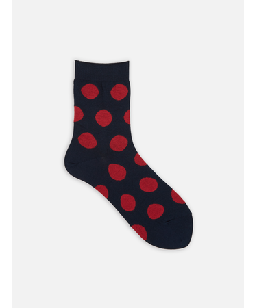 カットソービッグドット柄ショートソックス