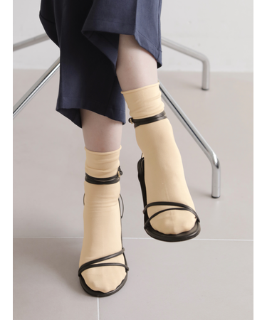 【定番】綿混ロールショートソックス