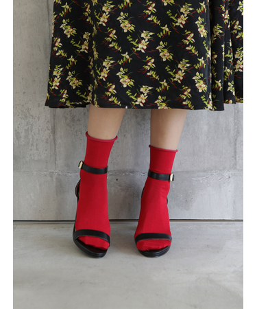 【定番】綿混ロールショートソックス