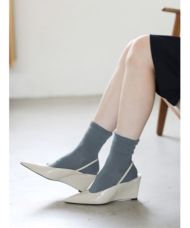 レーヨンシルクのふわふわショートソックス