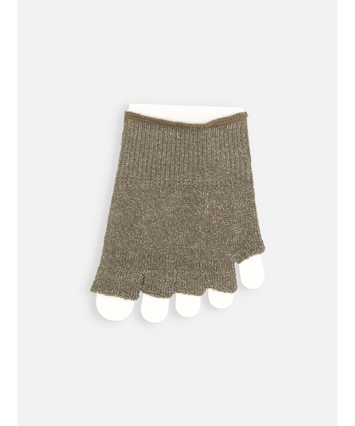 麻混ラメフィンガーレスつま先五本指ソックス