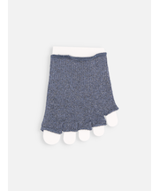 麻混ラメフィンガーレスつま先五本指ソックス