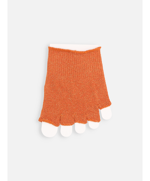 麻混ラメフィンガーレスつま先五本指ソックス