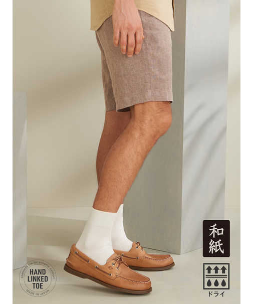 【Tabio MEN】和紙梨地ショート丈ソックス