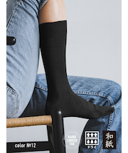 【Tabio MEN】和紙梨地レギュラー丈ソックス