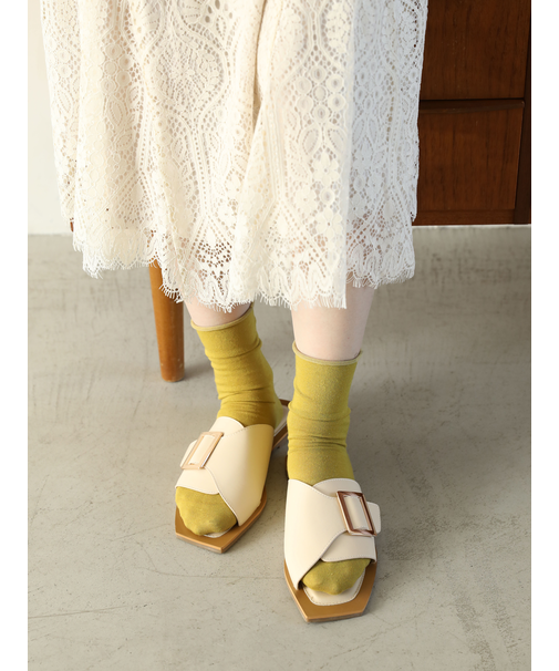 綿麻ロールショートソックス