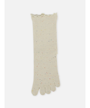 杢カラフルネップ五本指ショートソックス