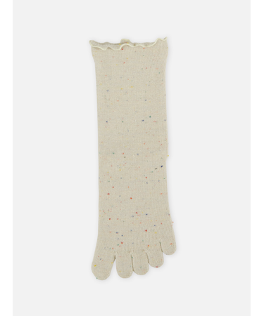 杢カラフルネップ五本指ショートソックス