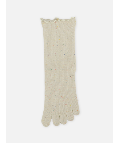 杢カラフルネップ五本指ショートソックス