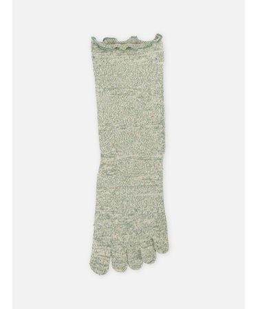 杢カラフルネップ五本指ショートソックス