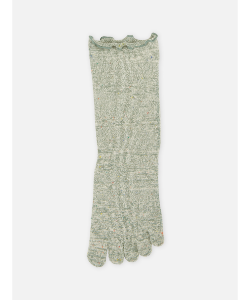 杢カラフルネップ五本指ショートソックス