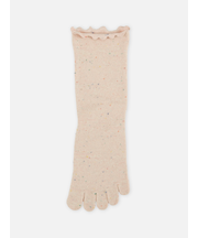 杢カラフルネップ五本指ショートソックス