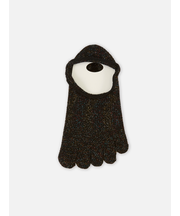 麻混ラメ五本指深履きカバーソックス