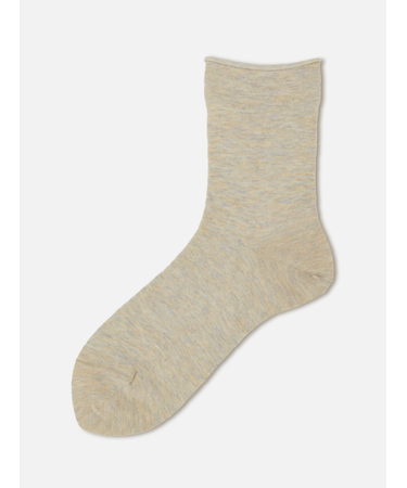 メランジゴム口くるくるショートソックス