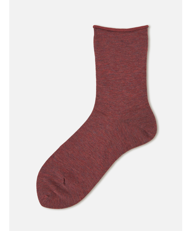 メランジゴム口くるくるショートソックス