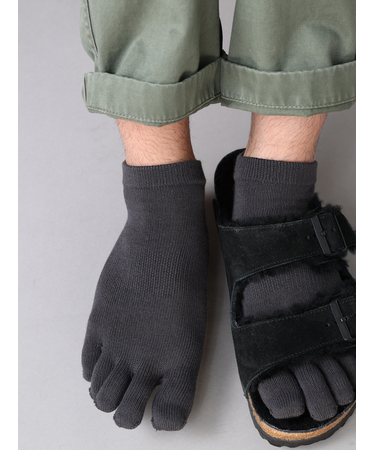 【Tabio MEN】デオセル/五本指スニーカー丈ソックス